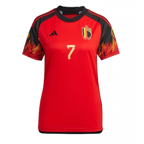 Maillot de foot Belgique Kevin De Bruyne #7 Domicile Femmes Monde 2022 Manches Courte